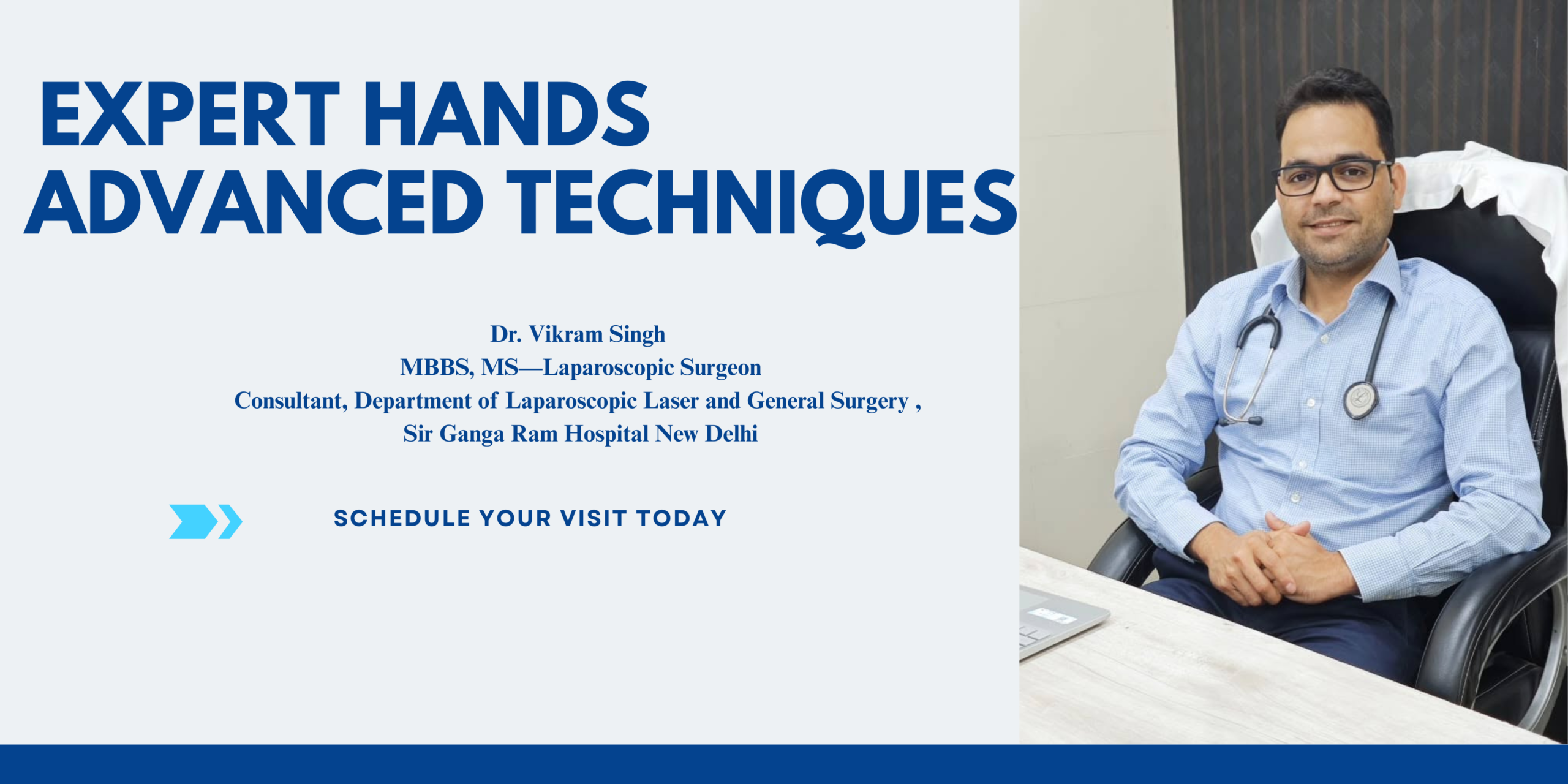 Blue And White Modern Professional Doctor Banner